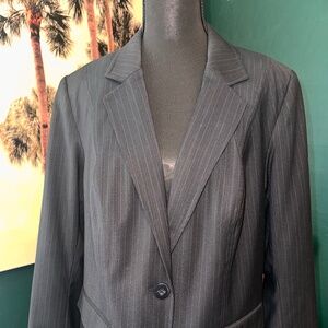 Lane Bryant Professional Blue Pinstripe Blazer Size 18 NWOT